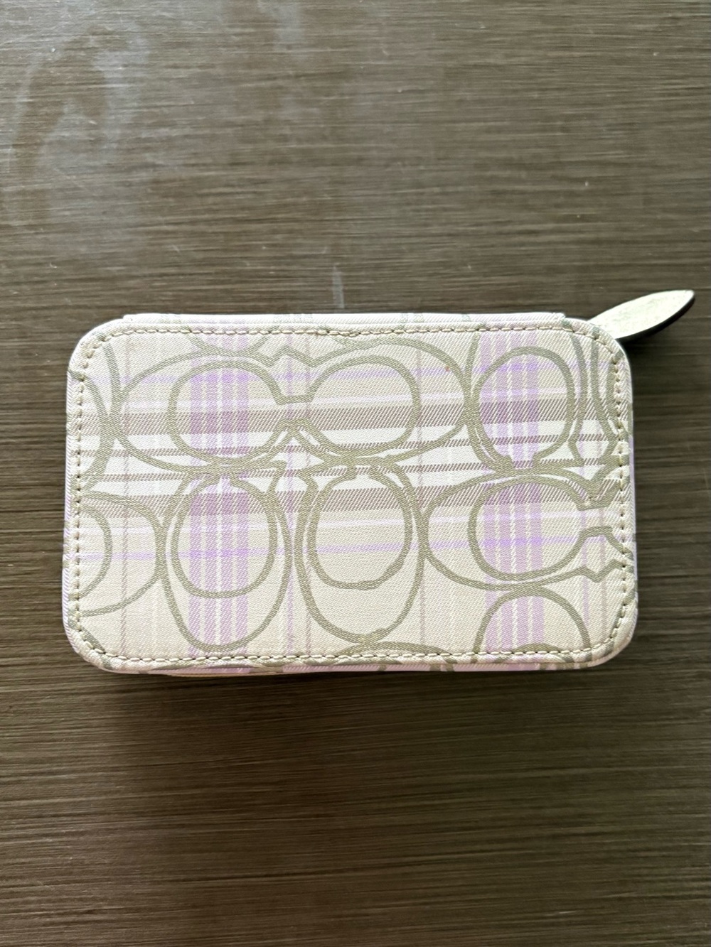 COACH Lavender Madras Plaid Jewelry Box, NWT - Picture 3 of 12